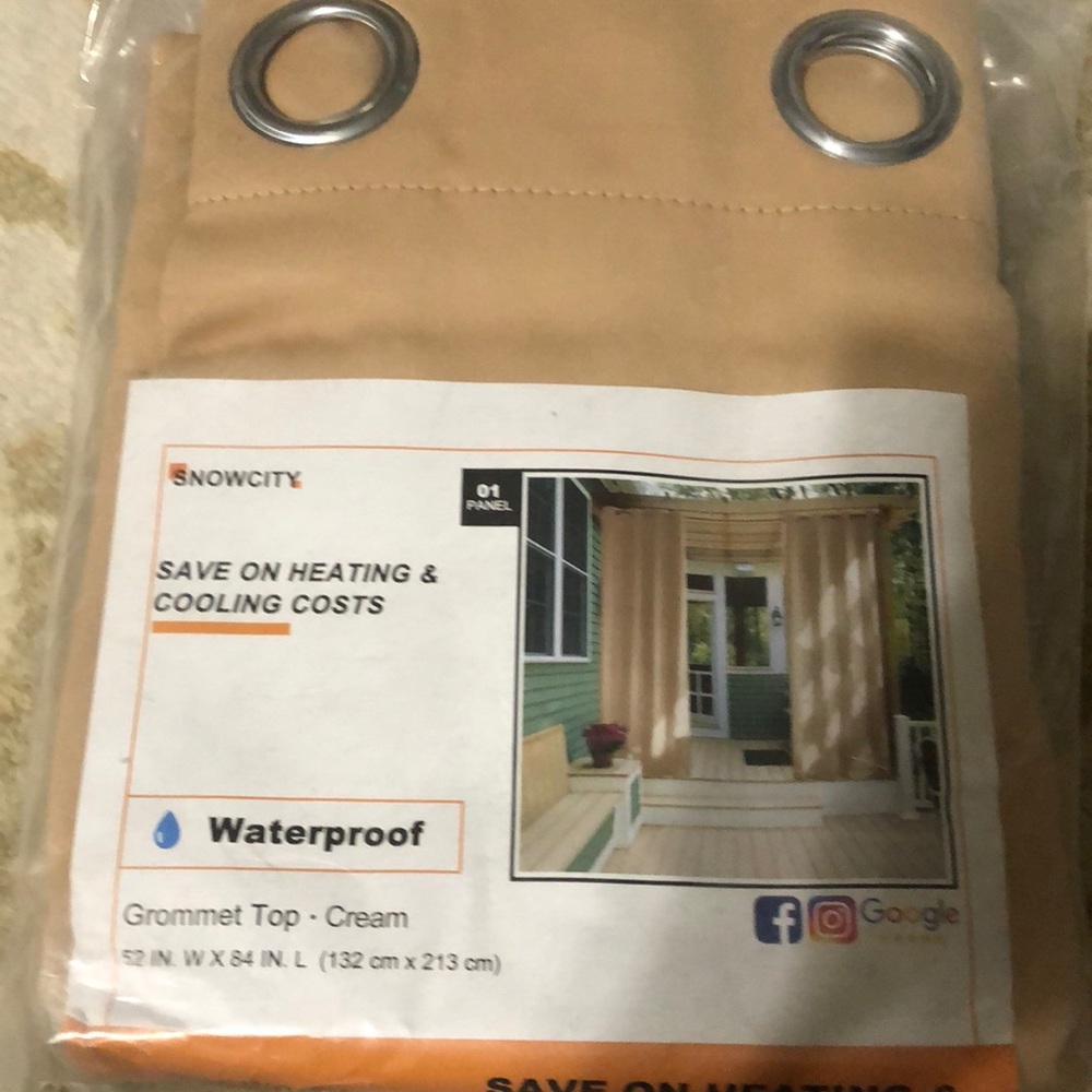 2 panels outdoor drapes